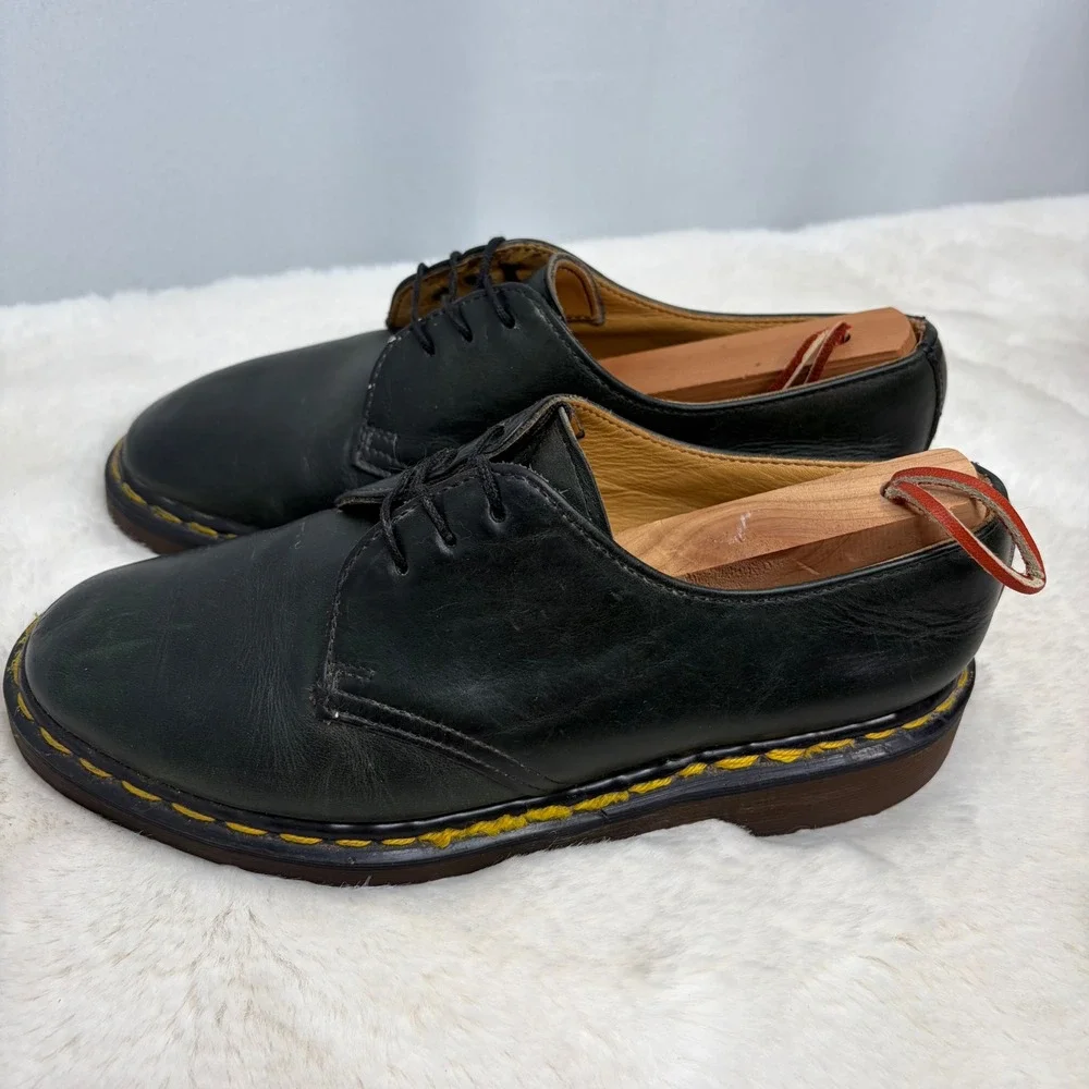 Dr. Martens 1461 Vintage Made in England Black Leather 3-Eye Oxford 5.5UK M7 W8